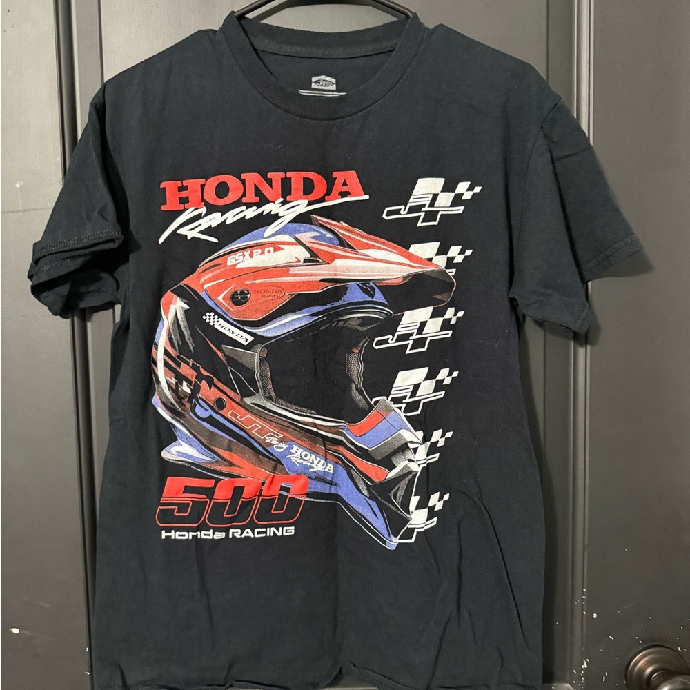 Honda Racing Men's Black Graphic Tee